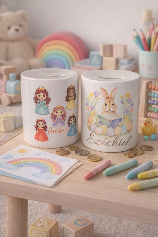 Tirelire en céramique personnalisable