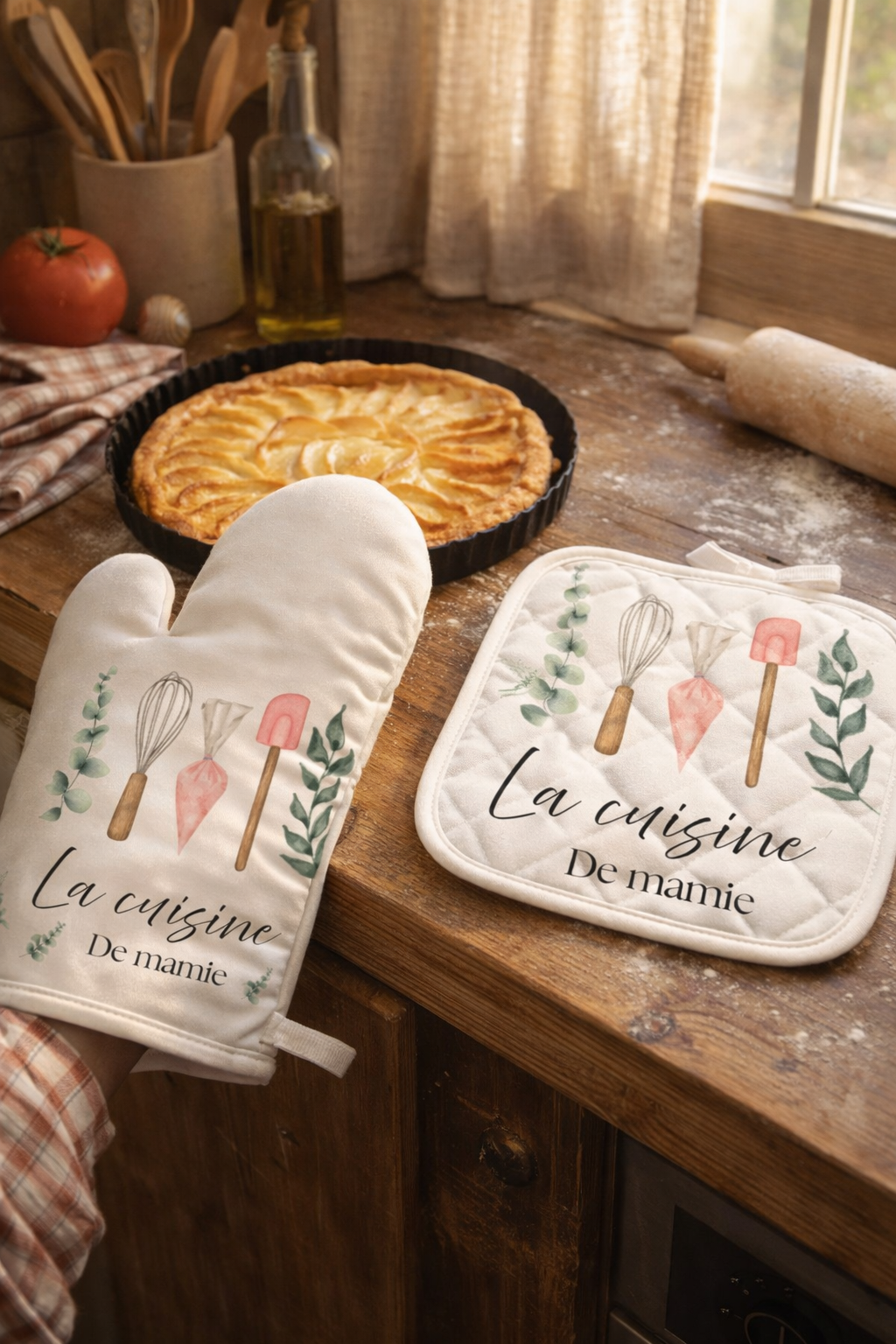 Gant et manique de cuisine