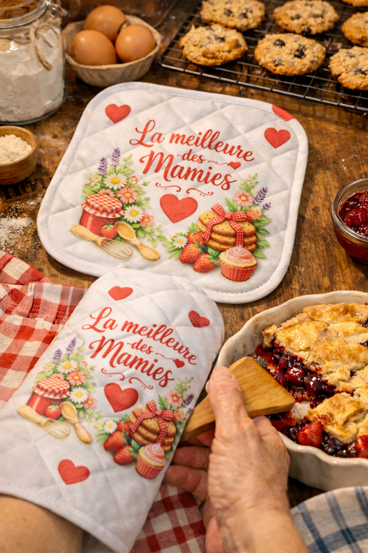 Gant et manique de cuisine