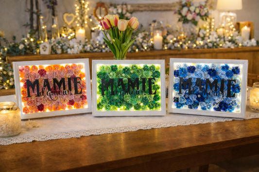 Cadre lumineux « mamie d’amour »