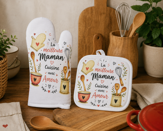 Gant et manique de cuisine