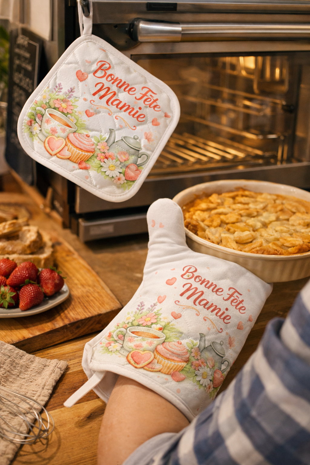 Gant et manique de cuisine