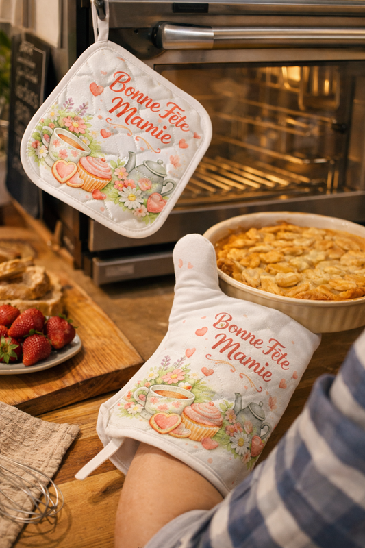 Gant et manique de cuisine