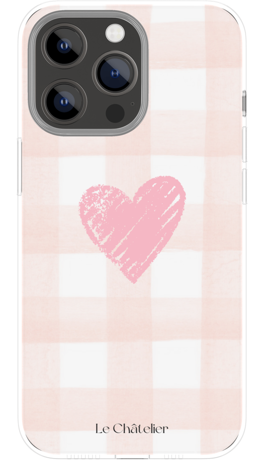 Coque cœur pastel